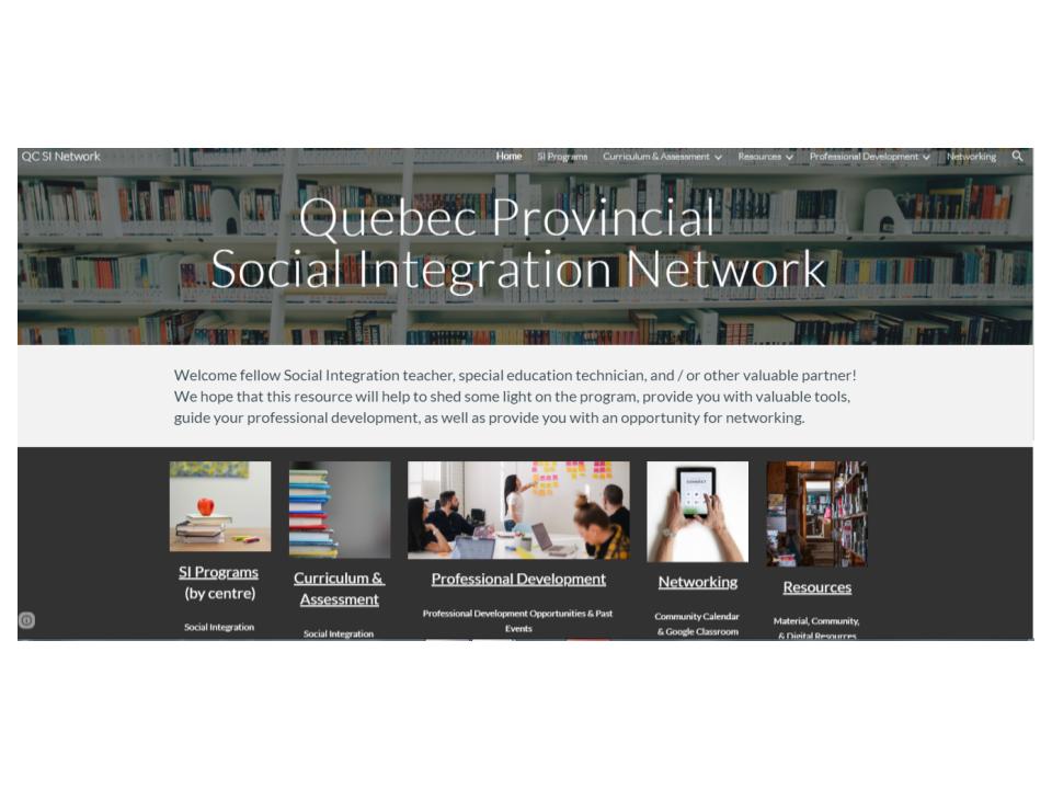 Quebec Social Integration Website
